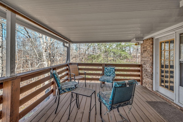 view of wooden terrace