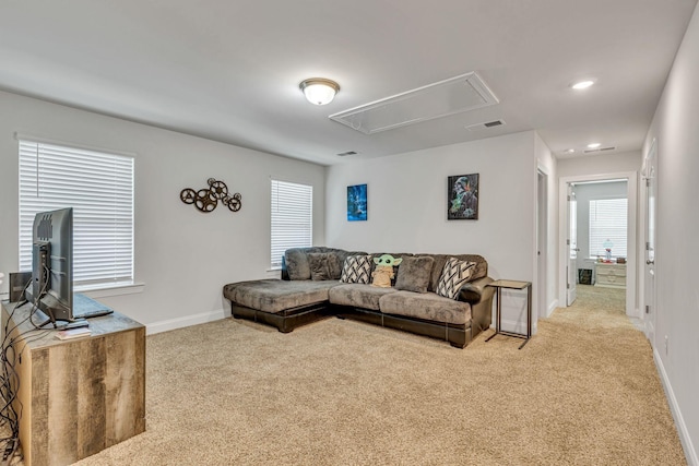 view of carpeted living room