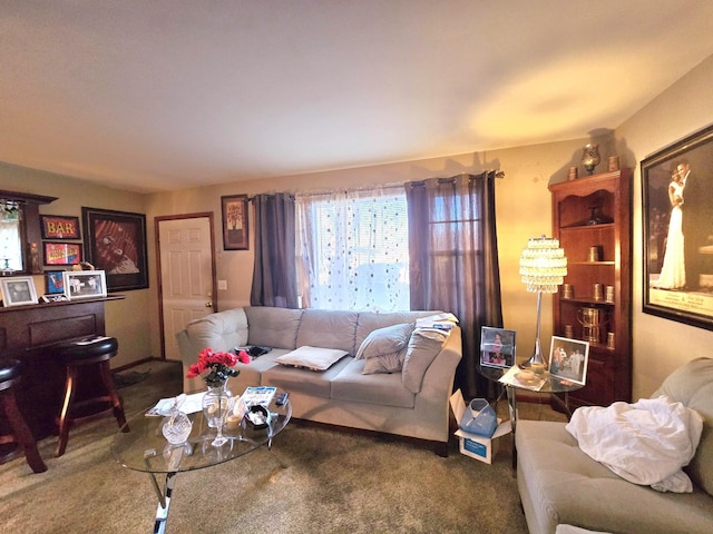 view of carpeted living room