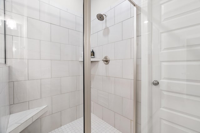 bathroom with an enclosed shower