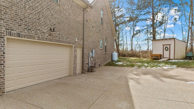 view of home's exterior with a garage