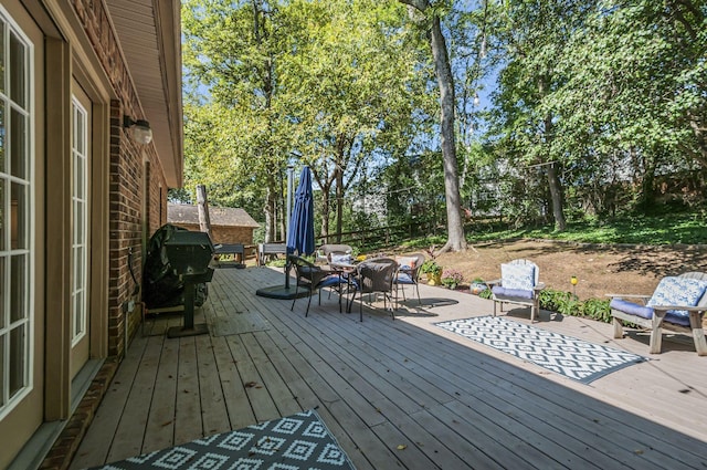 view of wooden terrace