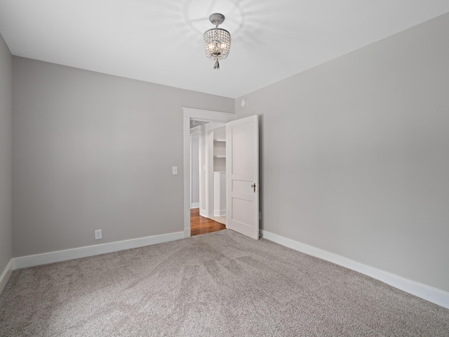 view of carpeted spare room