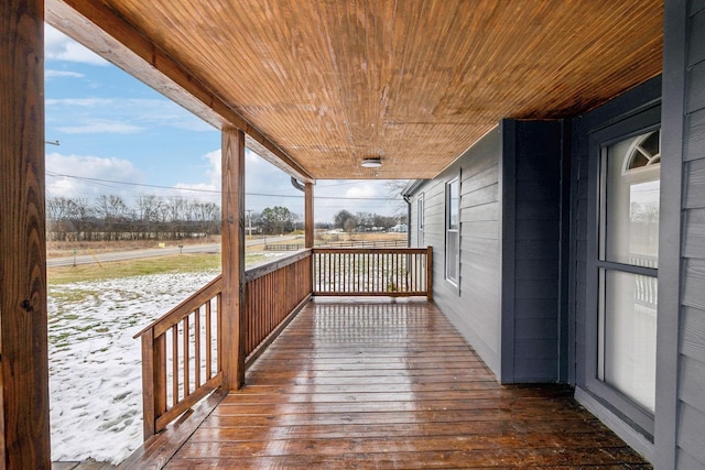 deck with covered porch