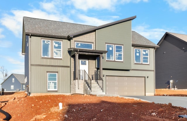 view of front of home featuring a garage