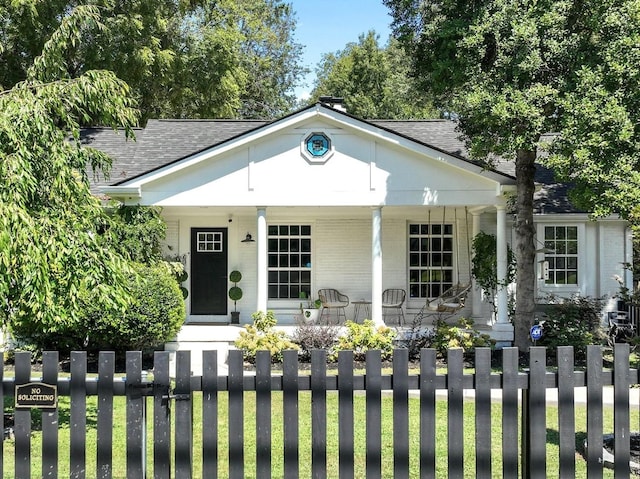 view of front of house with a porch