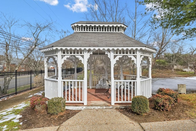 view of property's community with a gazebo