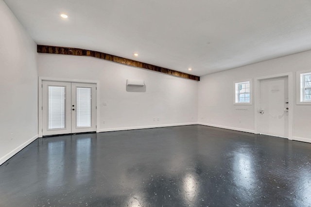 garage with french doors