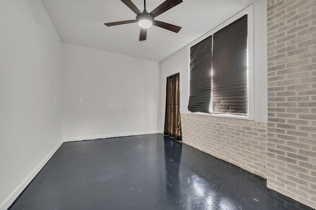 spare room featuring ceiling fan