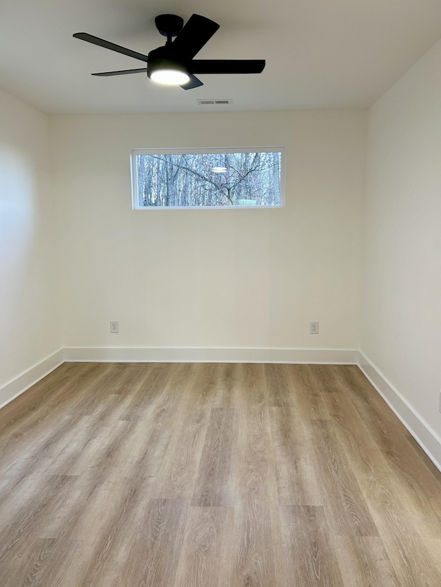 empty room featuring light hardwood / wood-style floors