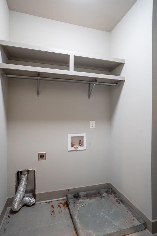 laundry room featuring hookup for an electric dryer and hookup for a washing machine