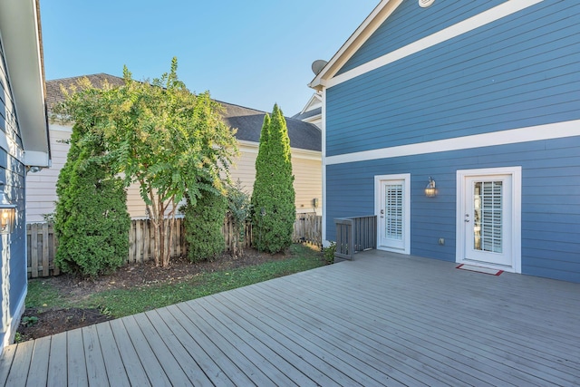 view of wooden deck