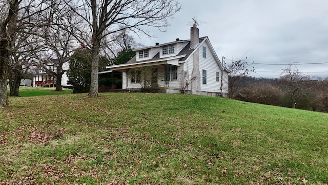 exterior space with a lawn