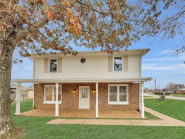 view of property with a front yard