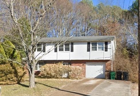 split foyer home with a garage