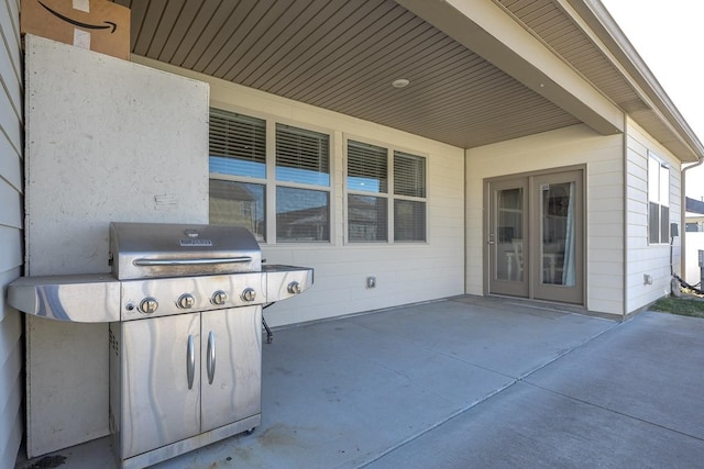 view of patio featuring grilling area