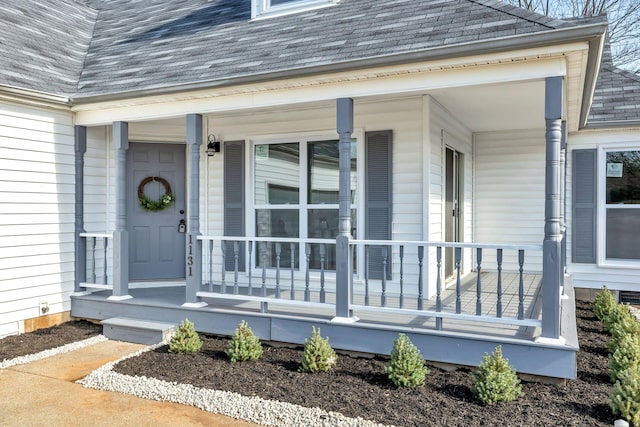 entrance to property with a porch