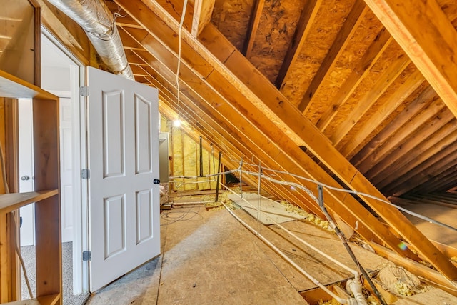 view of attic