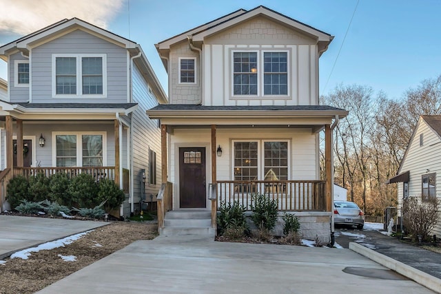 view of front of home with a porch