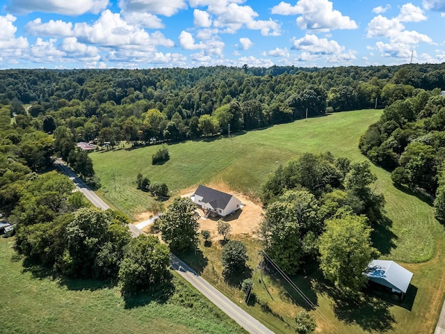 drone / aerial view featuring a rural view