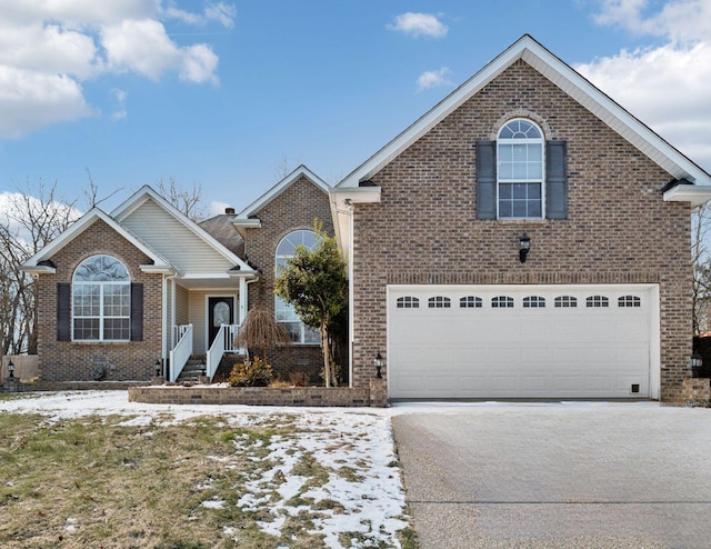 front of property featuring a garage