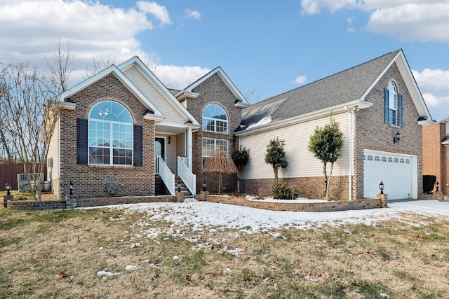 front of property featuring a garage