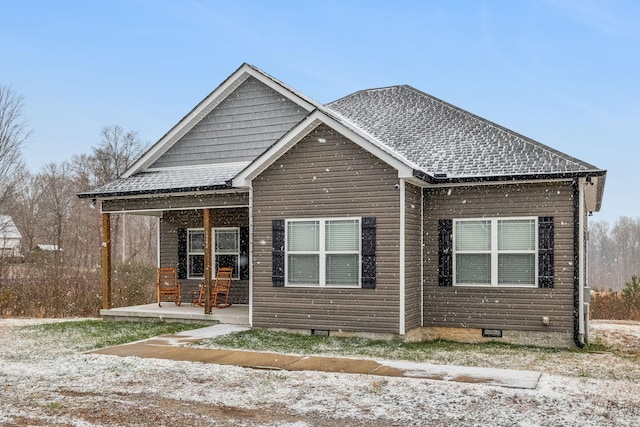 view of front of house with covered porch