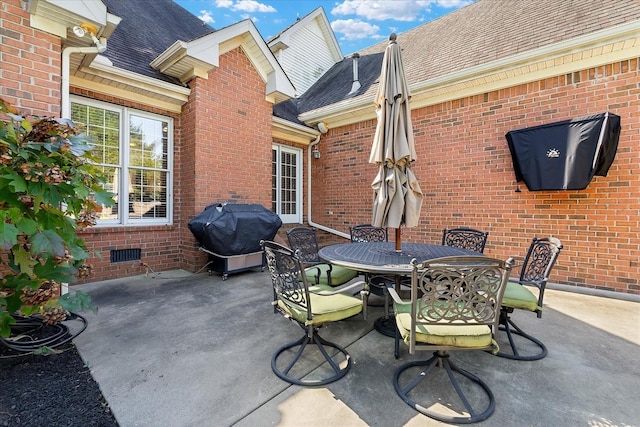 view of patio / terrace featuring area for grilling