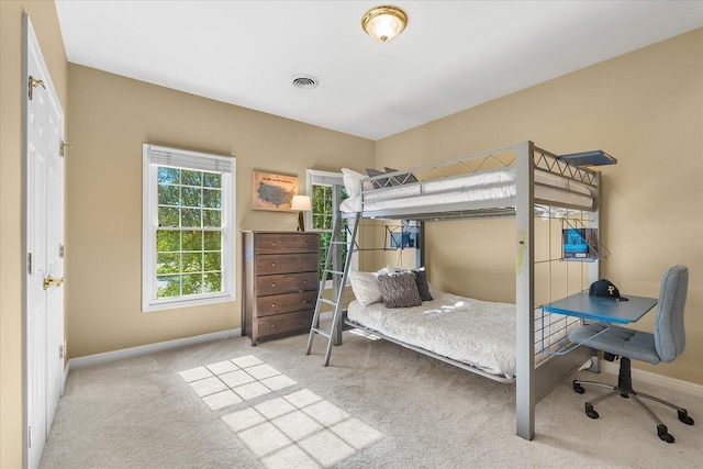 view of carpeted bedroom