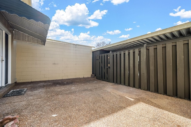 view of patio / terrace with fence