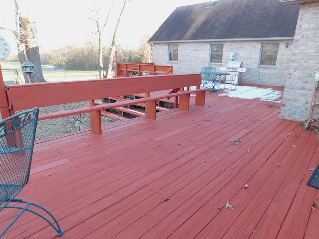 deck with grilling area