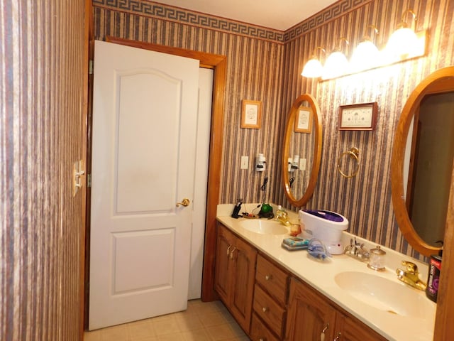 bathroom featuring vanity