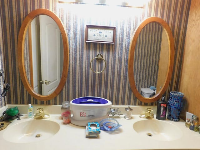 bathroom featuring vanity