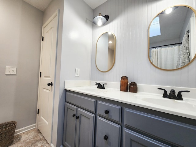 bathroom with vanity