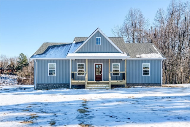 view of front of property with covered porch