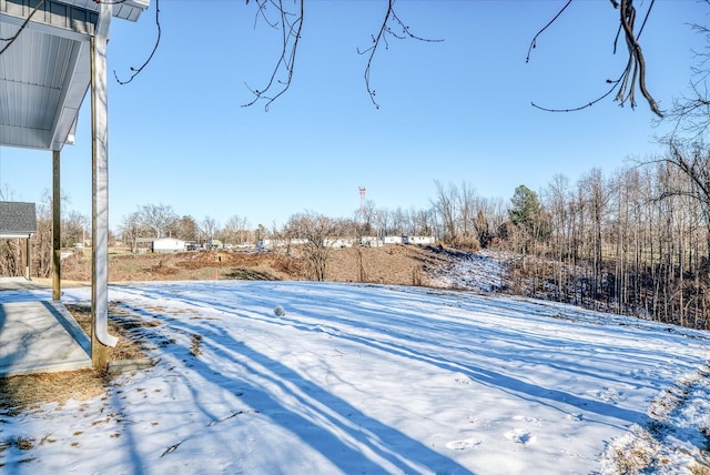 view of snowy yard