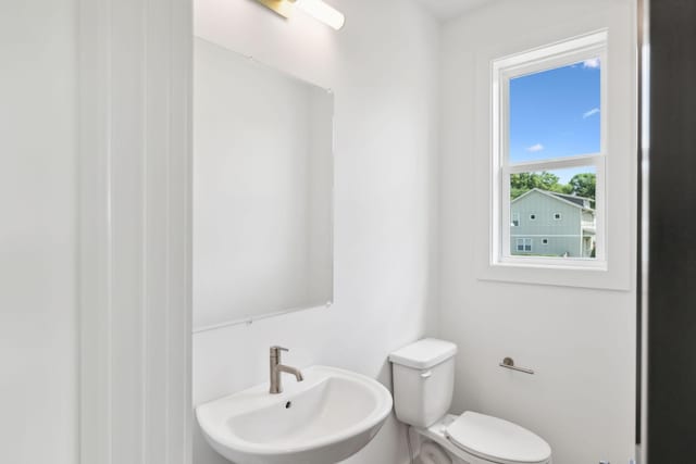 bathroom with sink and toilet