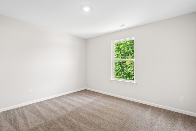 unfurnished room featuring carpet and plenty of natural light