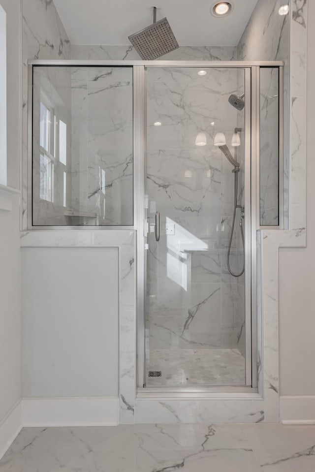 bathroom with walk in shower