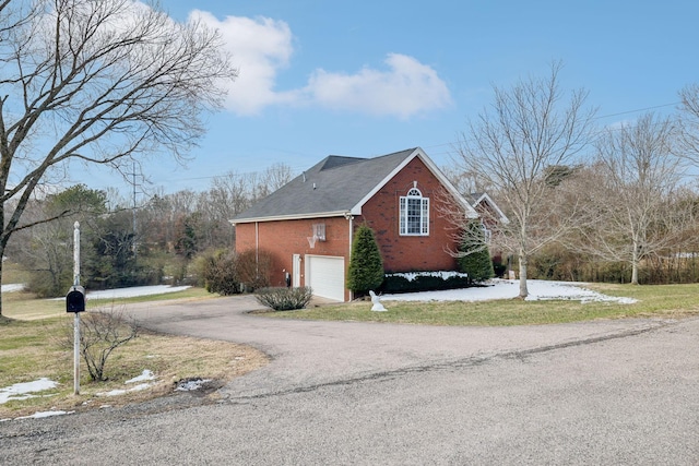 view of property exterior featuring a garage