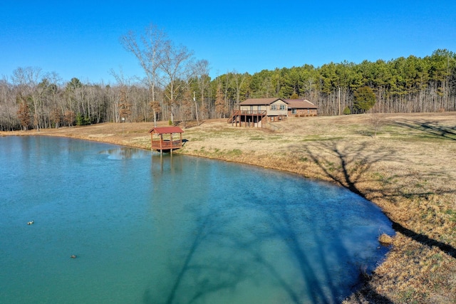 view of water feature