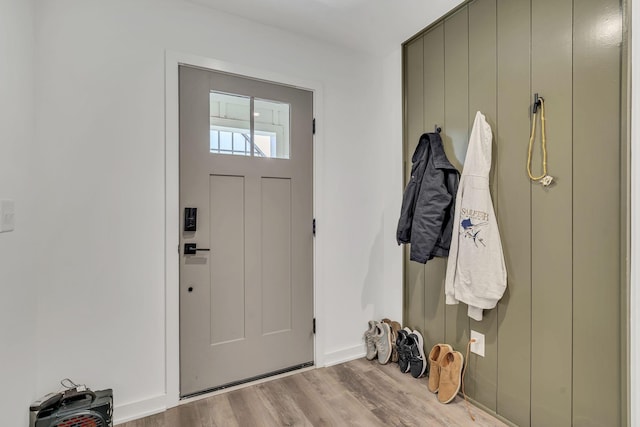 entryway featuring light hardwood / wood-style floors