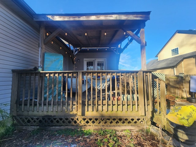 view of wooden terrace