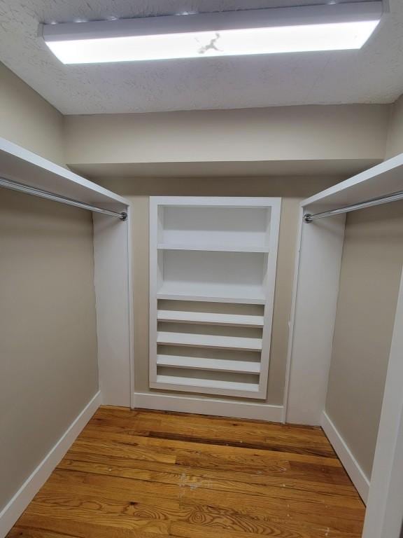 spacious closet with wood-type flooring