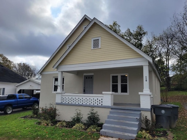 bungalow-style home with covered porch