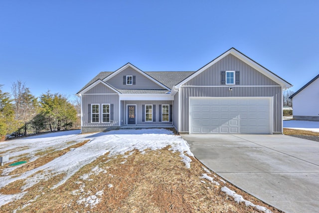 view of front of home featuring a garage