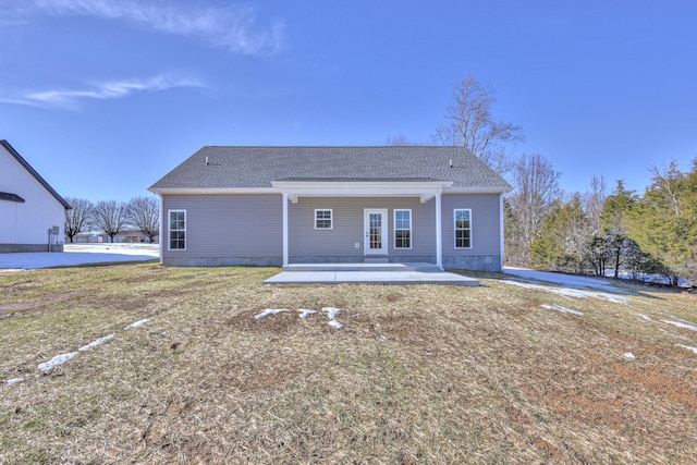 rear view of house featuring a patio area