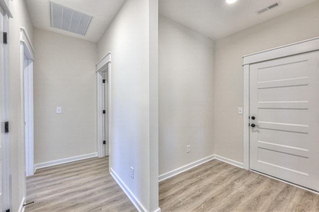 entrance foyer with light hardwood / wood-style floors