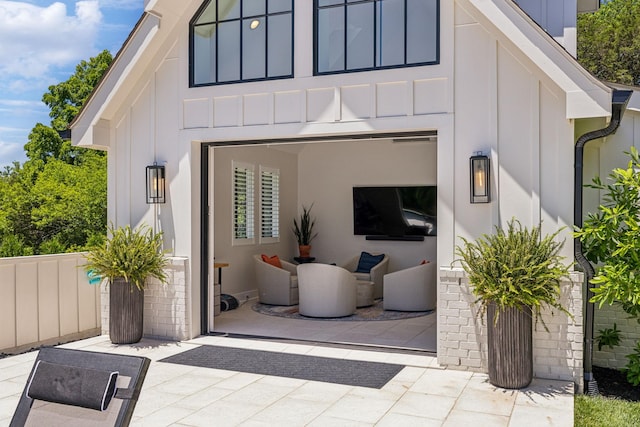 rear view of property with a patio