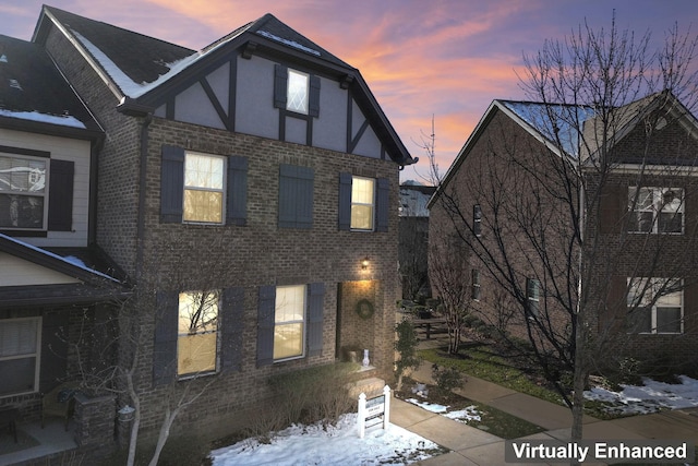 view of tudor home